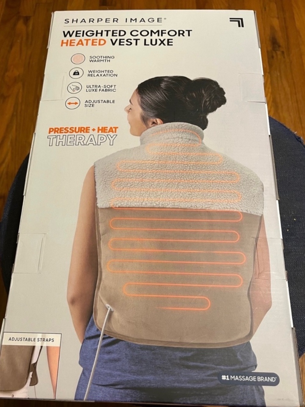 Sharper Image Ultra-Soft Beige Back Massager Cover
